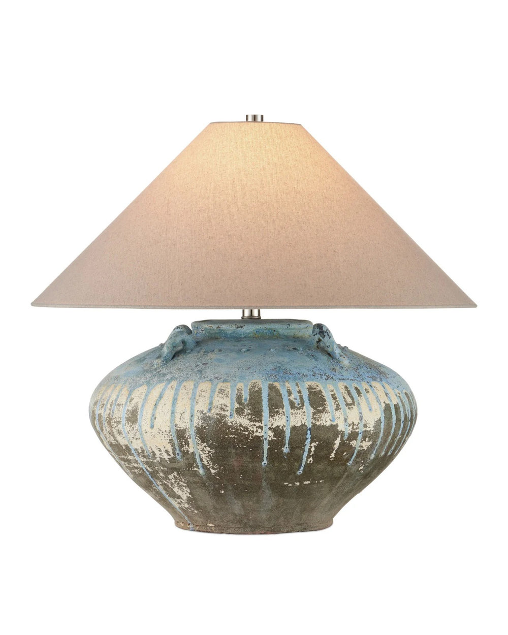 Catania Antique Blue Drip Table Lamp