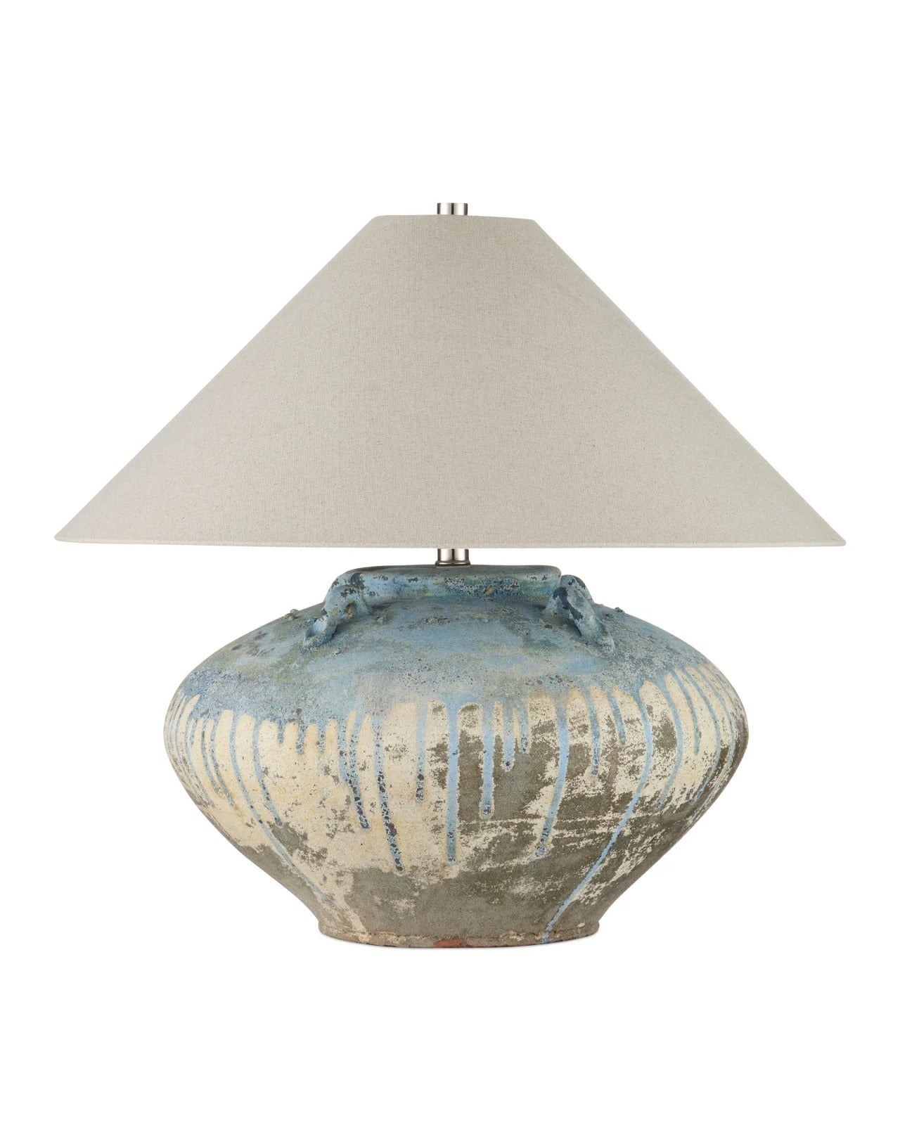 Catania Antique Blue Drip Table Lamp