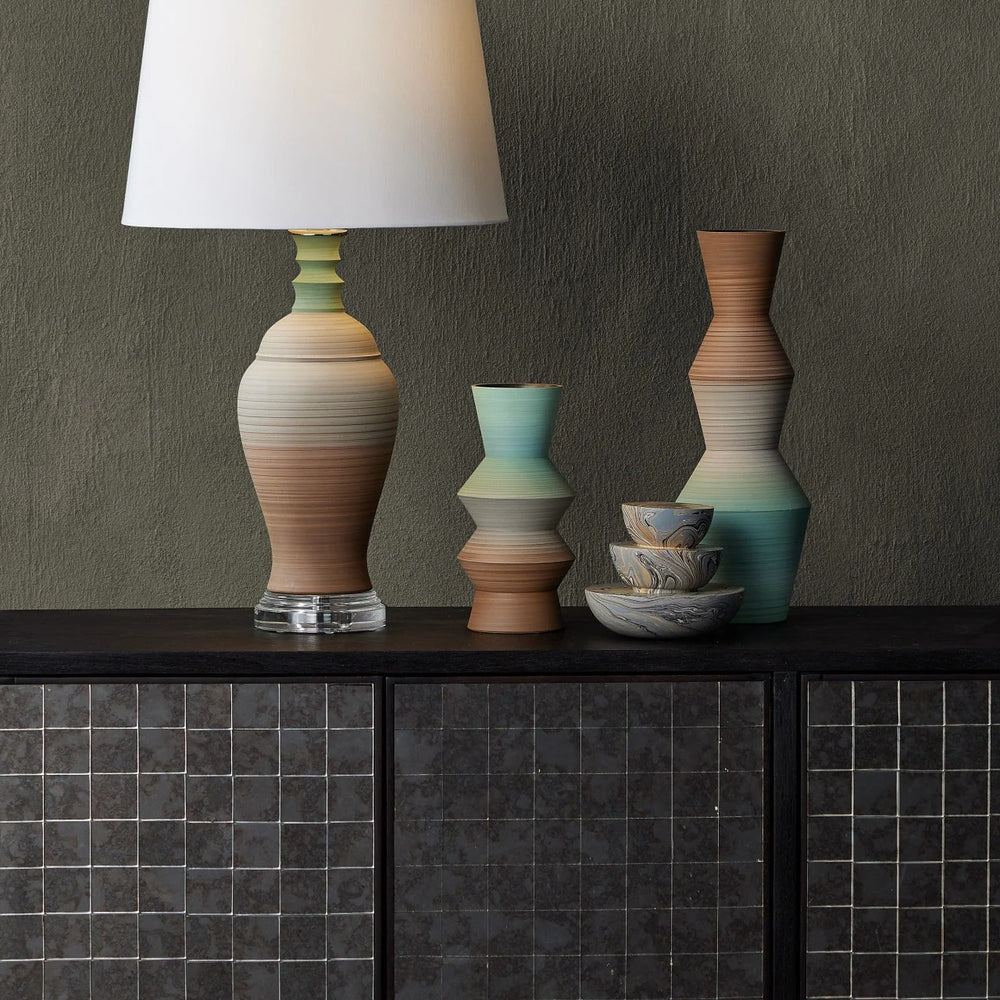 
                      
                        Happy 80's Brown & Pale Blue Vase Set of 2
                      
                    