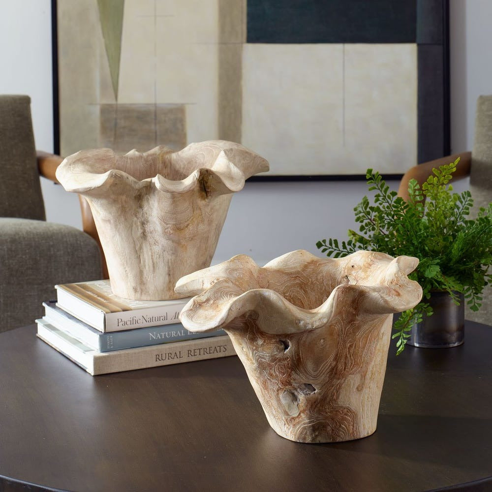 
                      
                        Teak Flow Outdoor Bowl - White Wash.
                      
                    