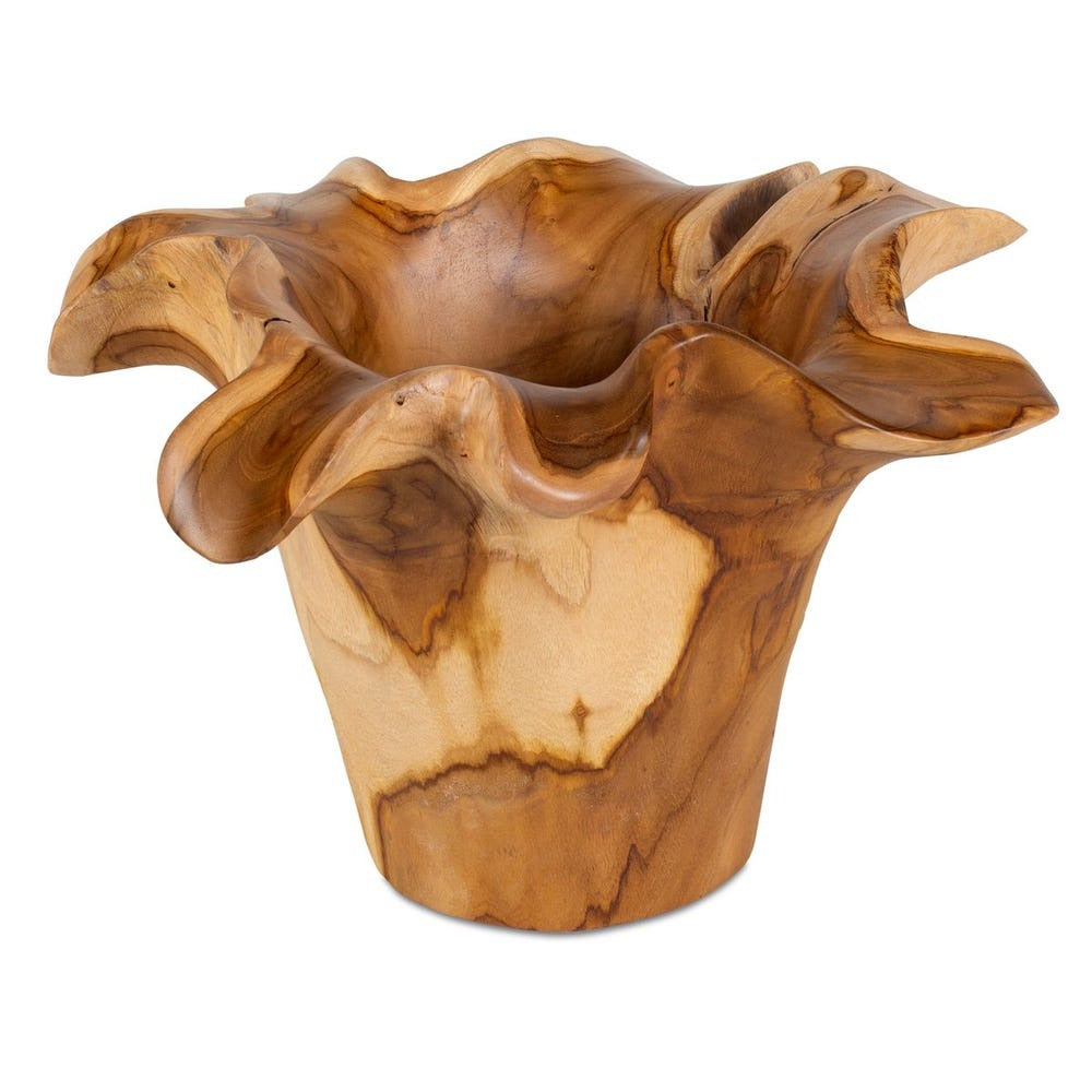 Teak Flow Outdoor Bowl - Natural.