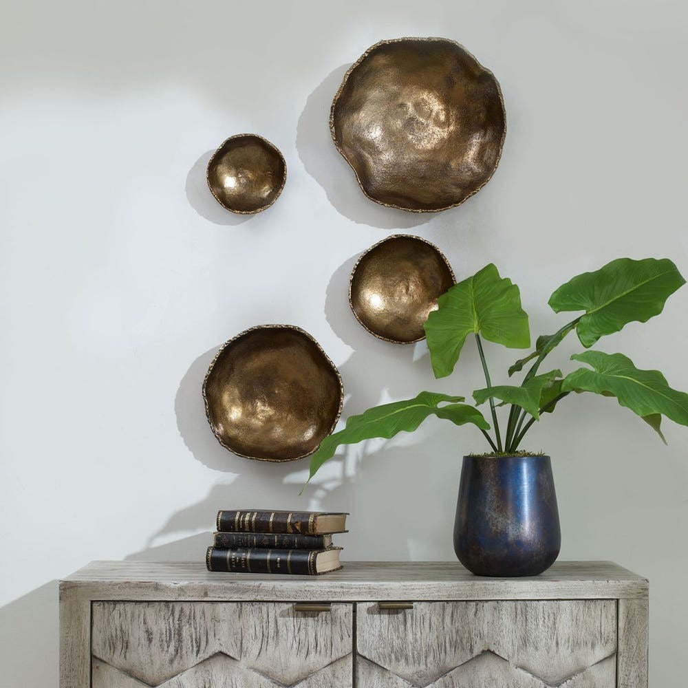 
                      
                        Lucky Coins Outdoor Metal Wall Decor Set of 4 - Brass
                      
                    