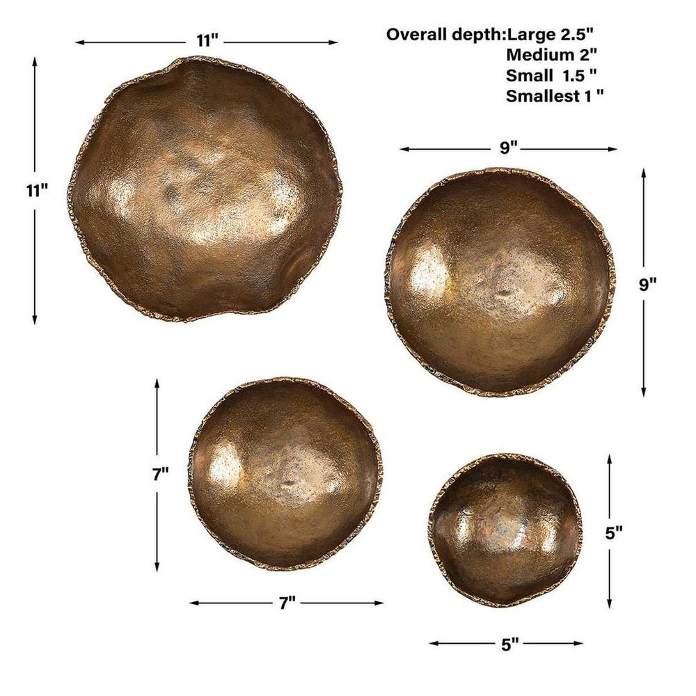 
                      
                        Lucky Coins Outdoor Metal Wall Decor Set of 4 - Brass
                      
                    