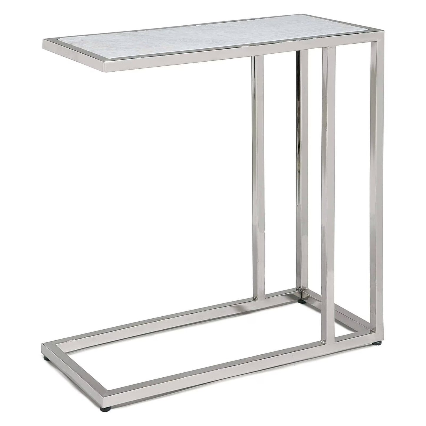 Echelon Sofa Hugger Table (Polished Nickel).