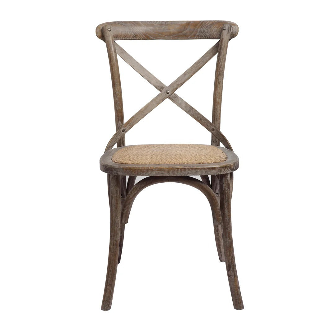 Brody X-Back Side Chair (Brown Wash).