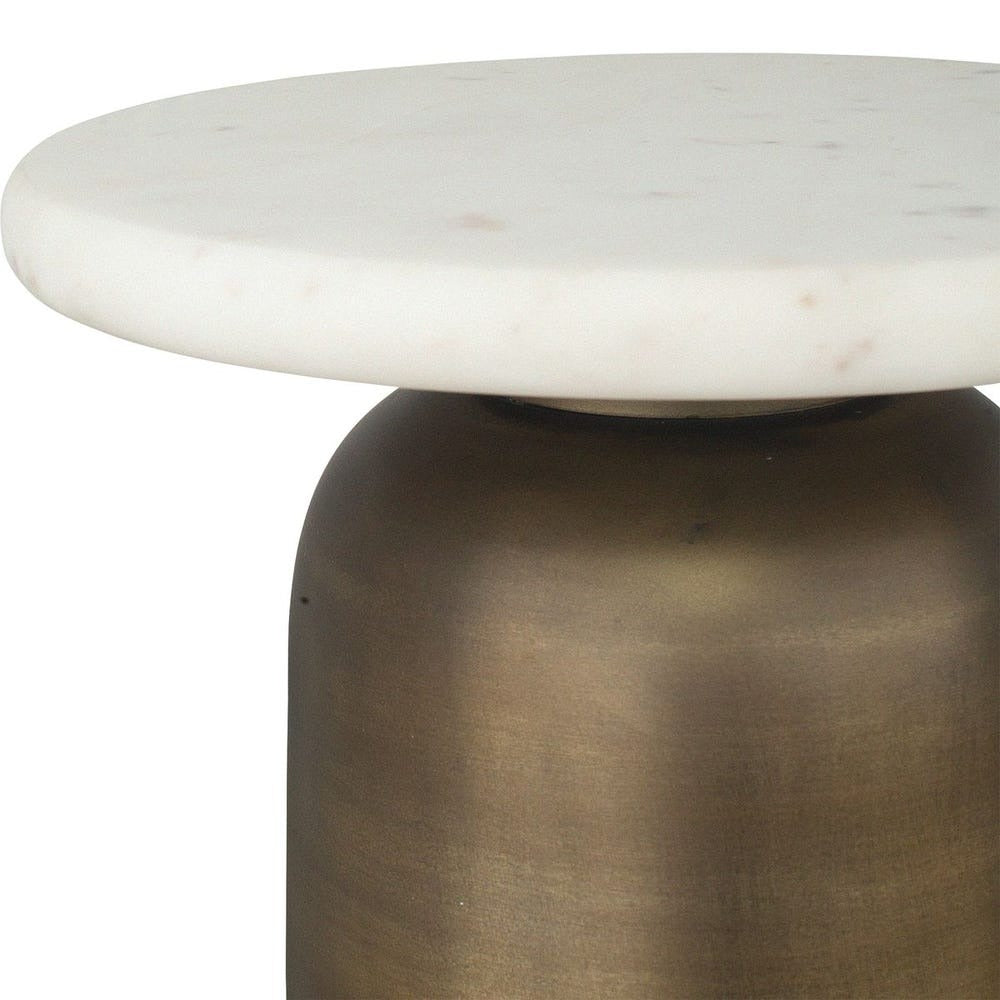 Reiss Marble & Brass Drink Table