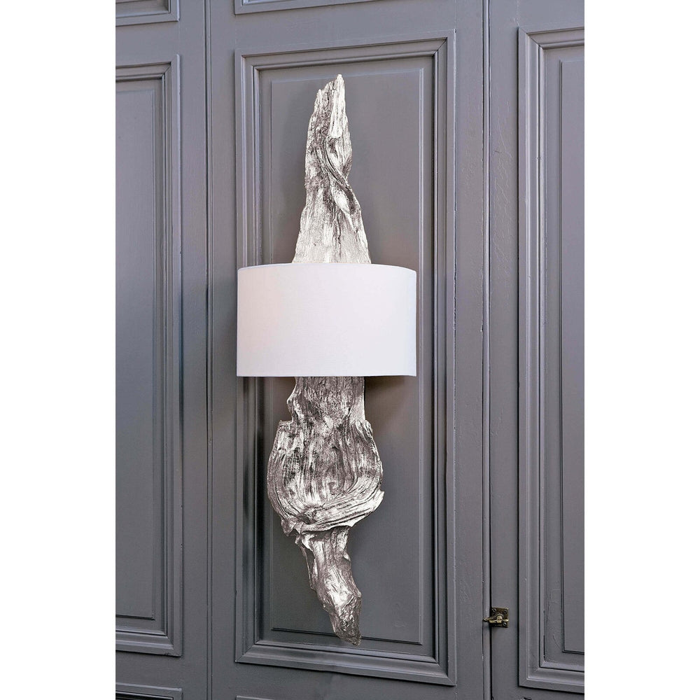 
                      
                        Driftwood Sconce (Ambered Silver Leaf).
                      
                    