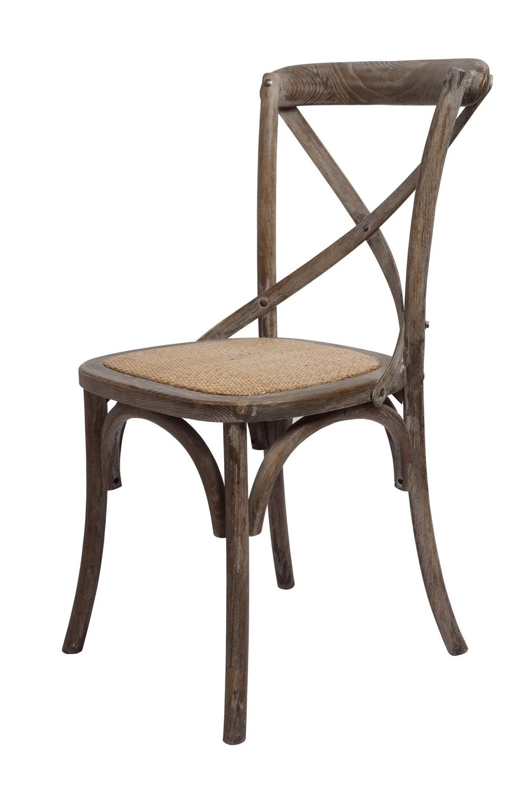 Brody X-Back Side Chair (Brown Wash).