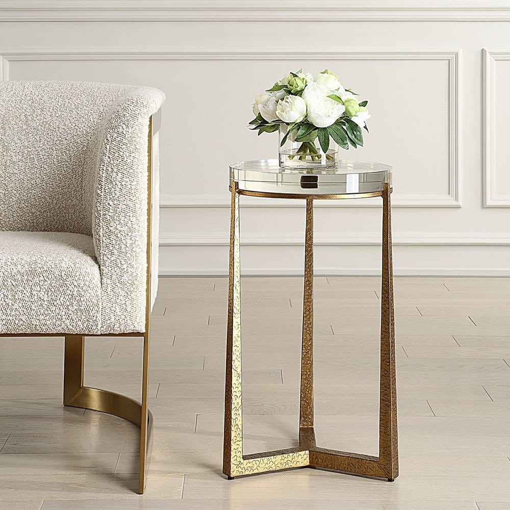 Midas Antique Gold Accent Table