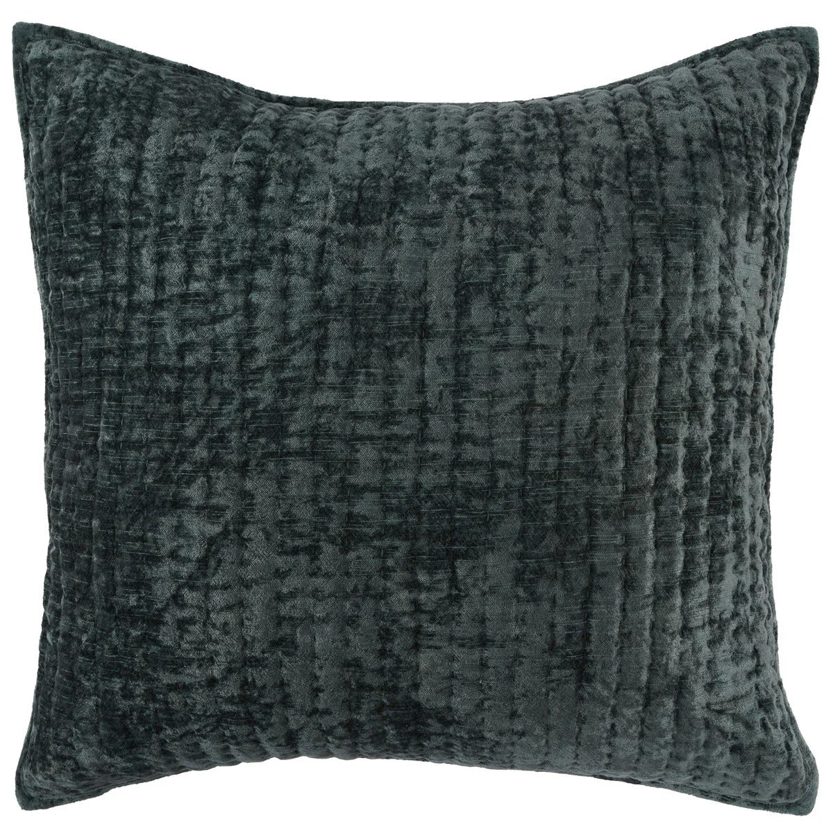 Bari Velvet Euro Shams - Bay Green