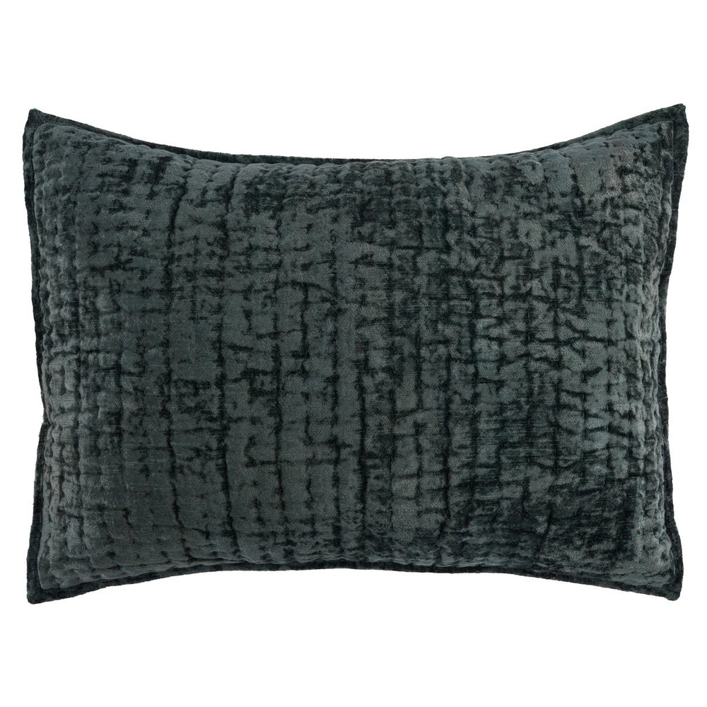 Bari Velvet Shams - Bay Green