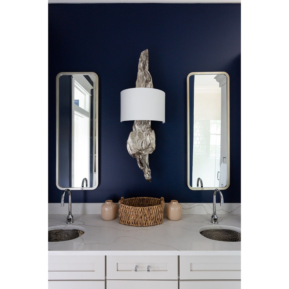 
                      
                        Driftwood Sconce (Ambered Silver Leaf).
                      
                    