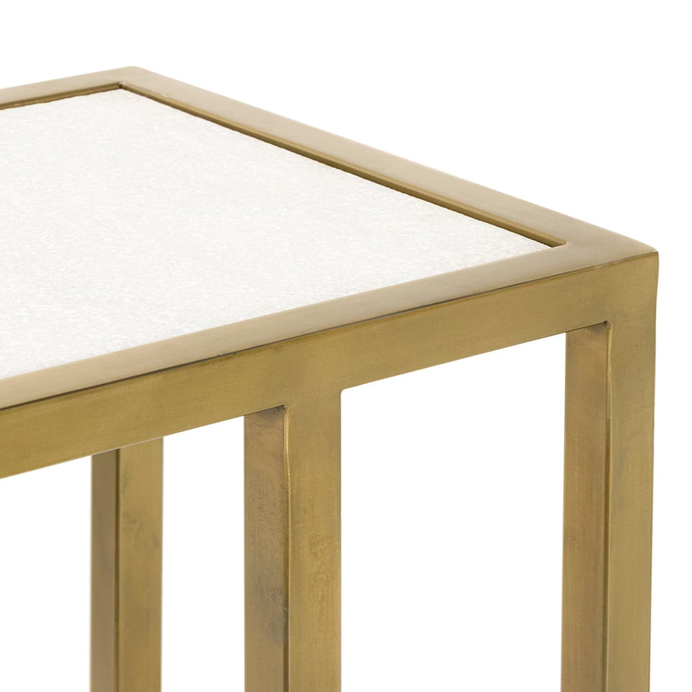 
                      
                        Echelon Sofa Hugger Table (Natural Brass).
                      
                    
