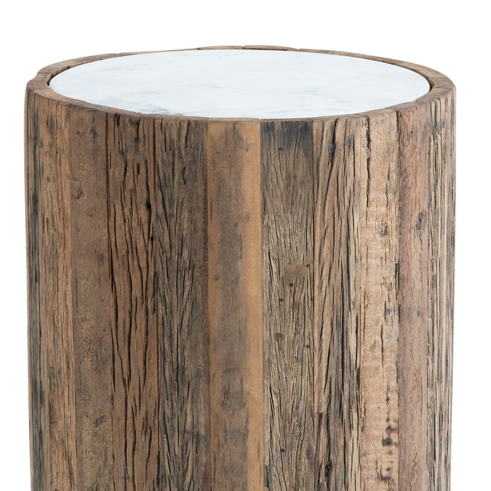 
                      
                        Eli Wood Side Table (Short).
                      
                    