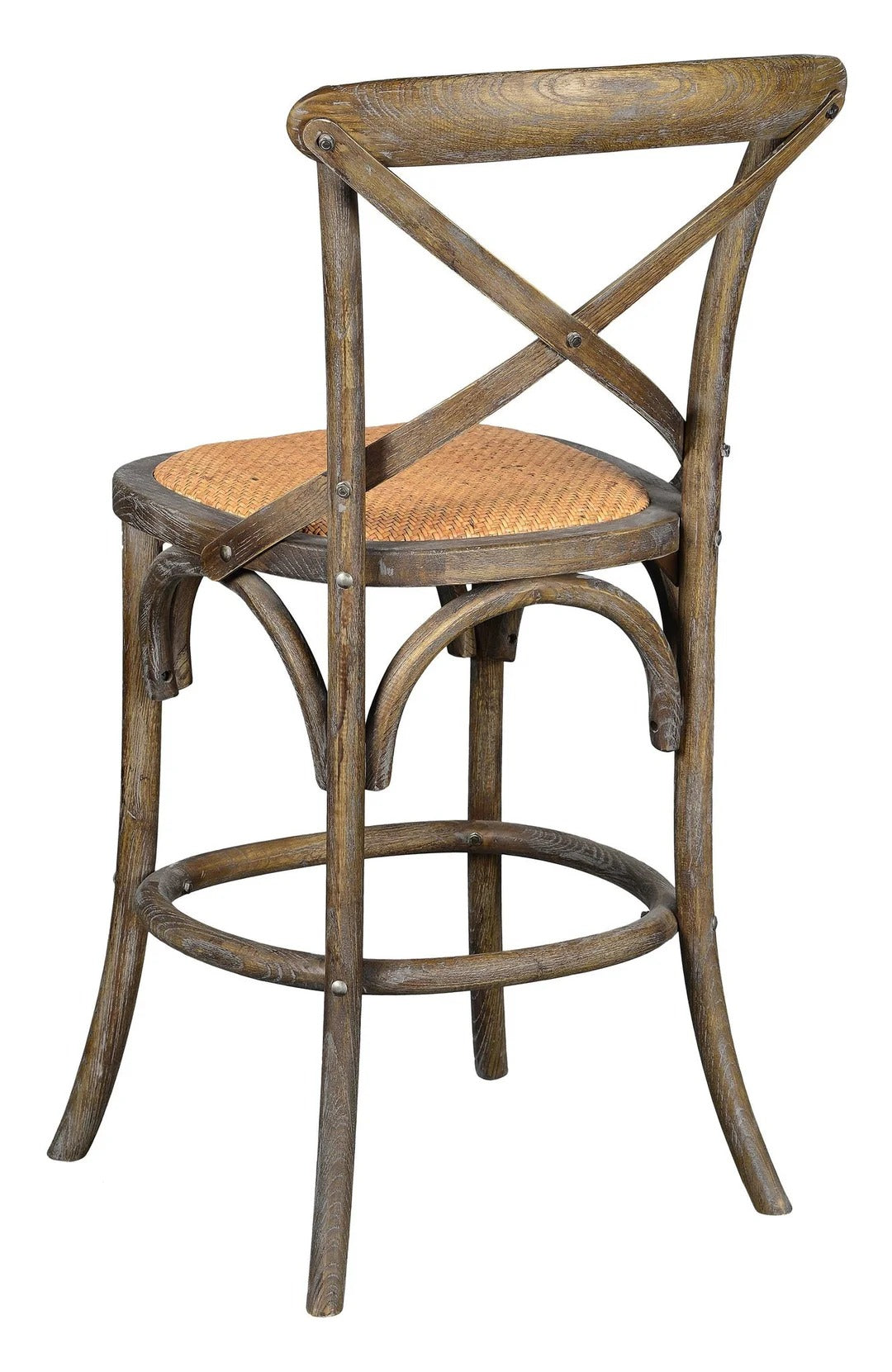 Bennett X-Back Counter Stool 24'' - Brown Wash.