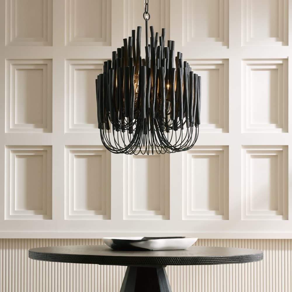 Tilda Small Chandelier - Black Wood