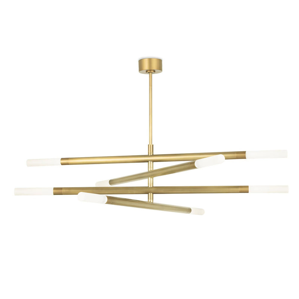 Wick Chandelier (Natural Brass)