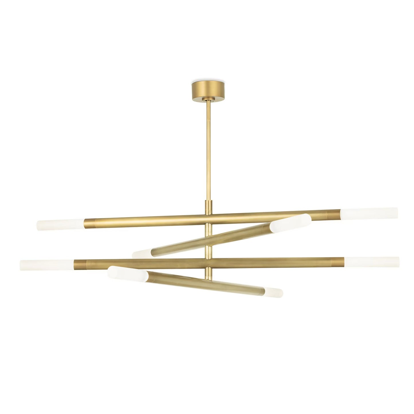 Wick Chandelier (Natural Brass)