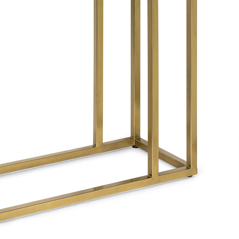 
                      
                        Echelon Sofa Hugger Table (Natural Brass).
                      
                    