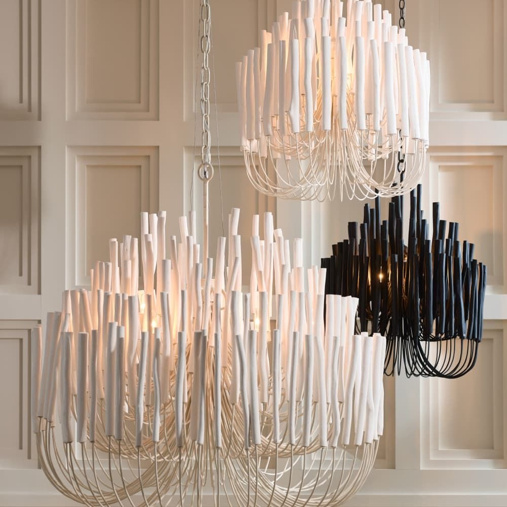 
                      
                        Tilda Large Chandelier - White Wood
                      
                    