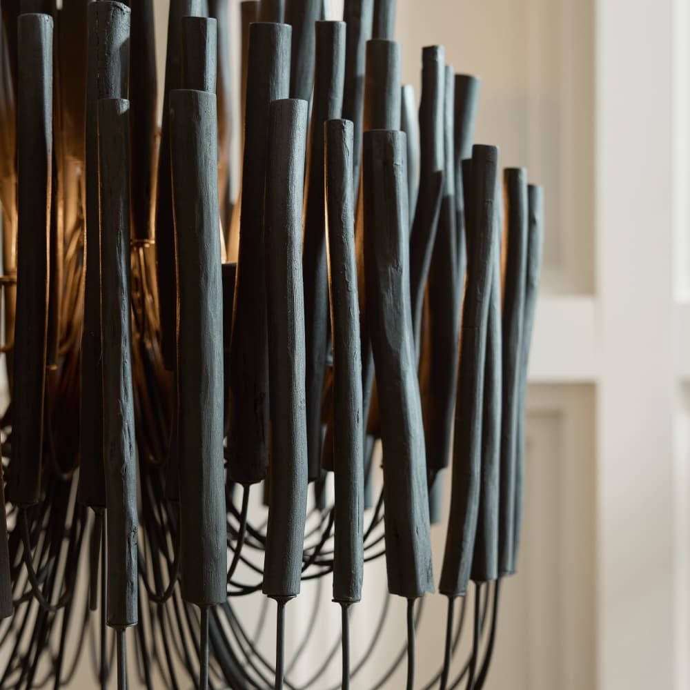 
                      
                        Tilda Small Chandelier - Black Wood
                      
                    