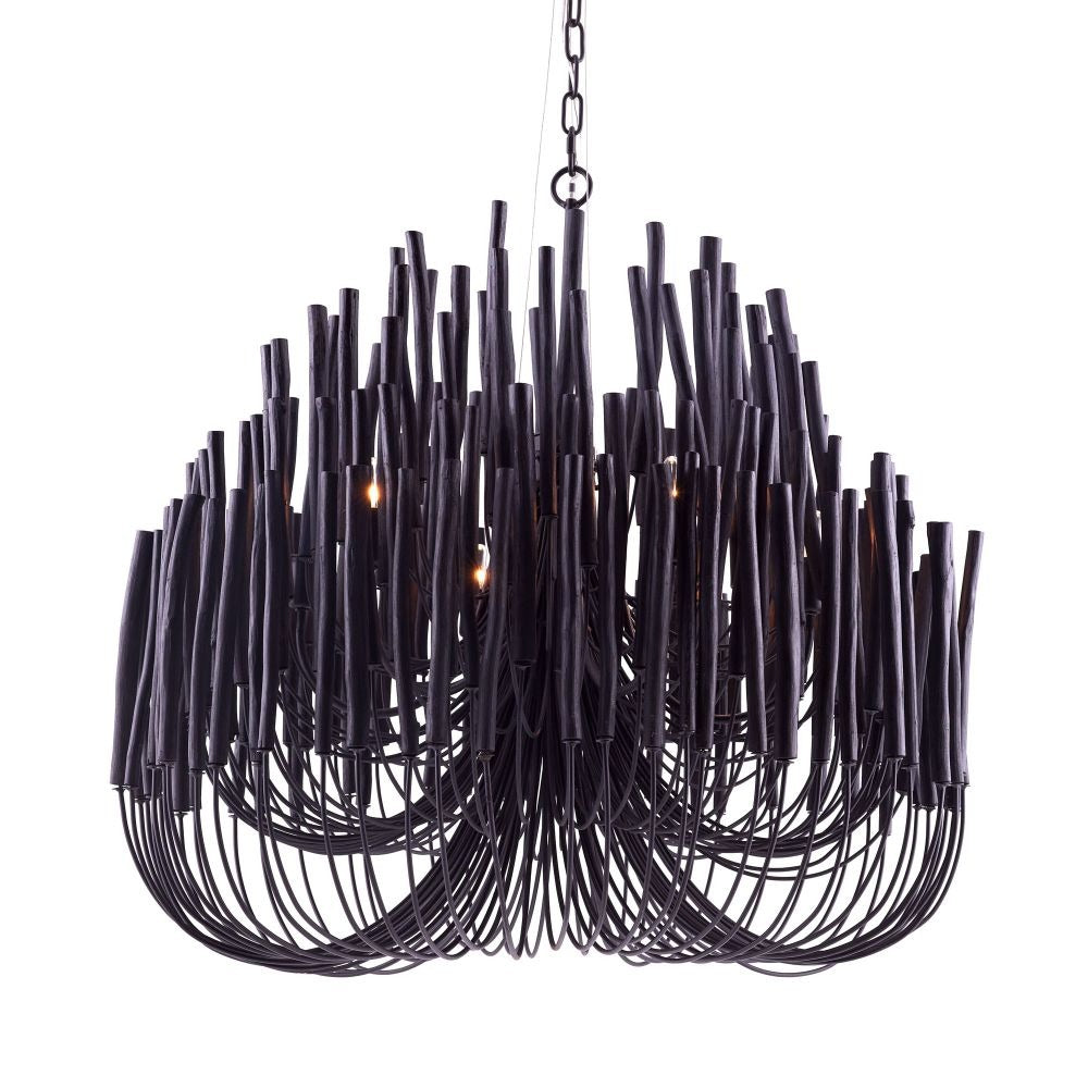 Tilda Large Chandelier - Black Wood