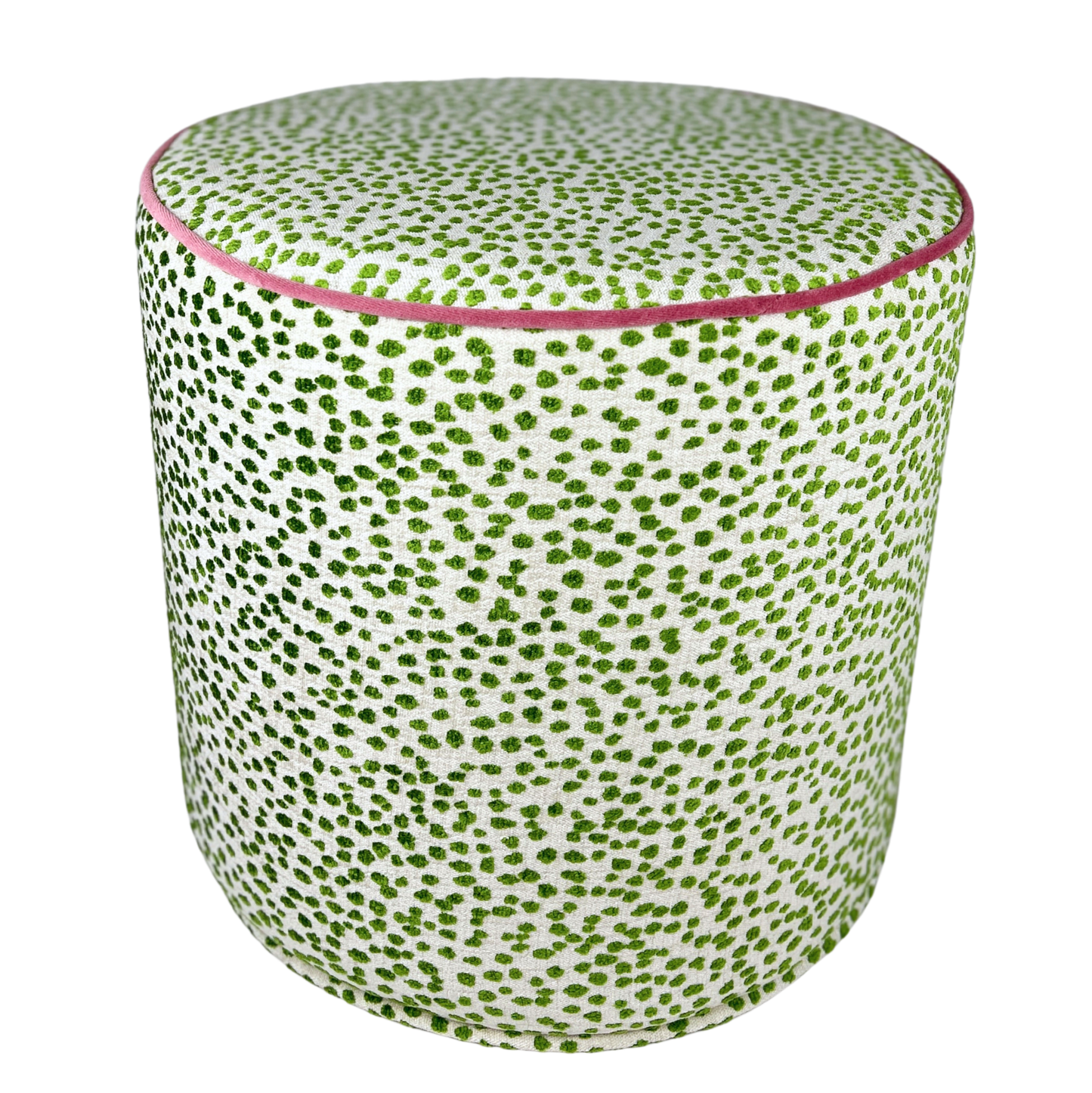 Perch Lola - Green/Cream Stool w/ Pink Cord