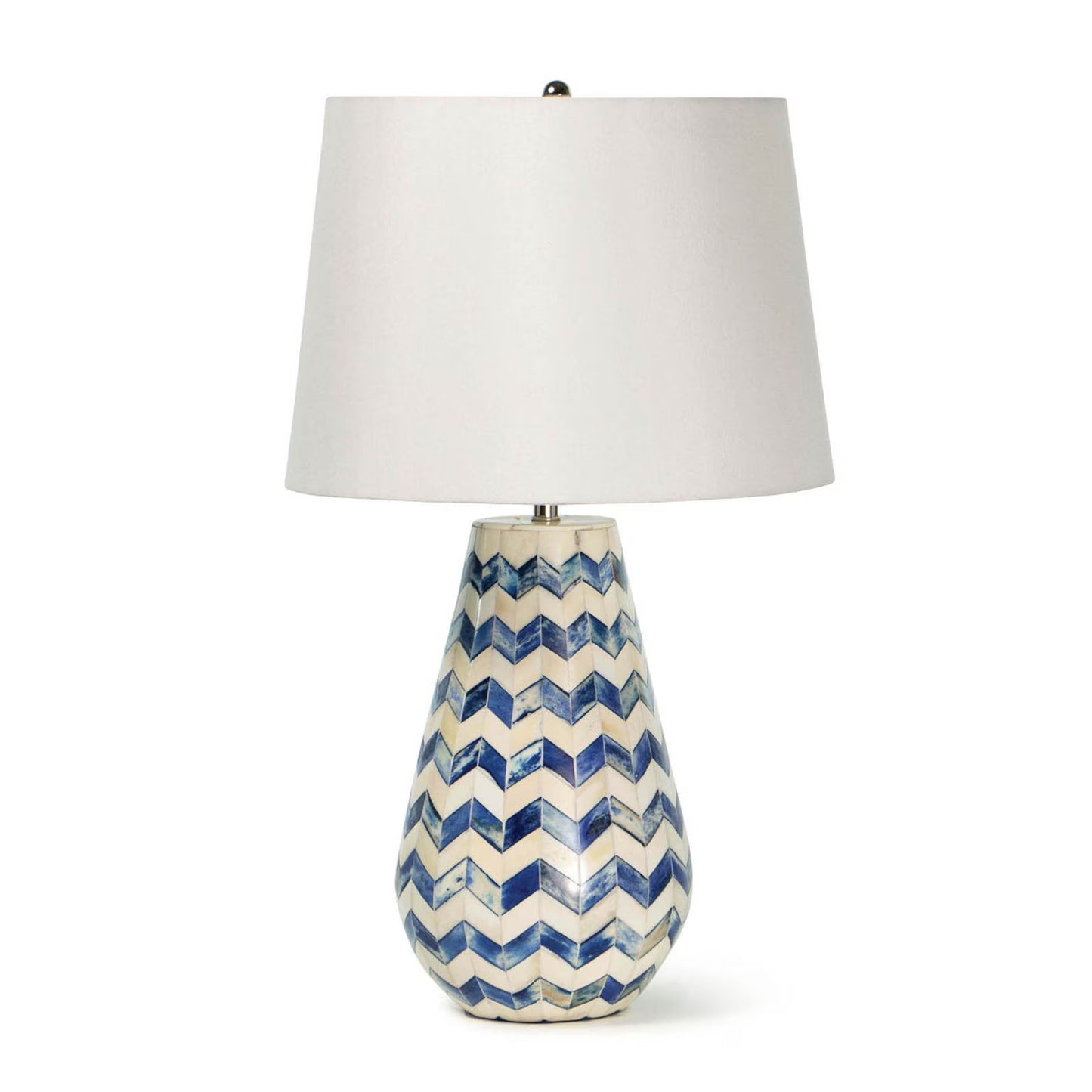 Cassia Chevron Table Lamp (Blue).
