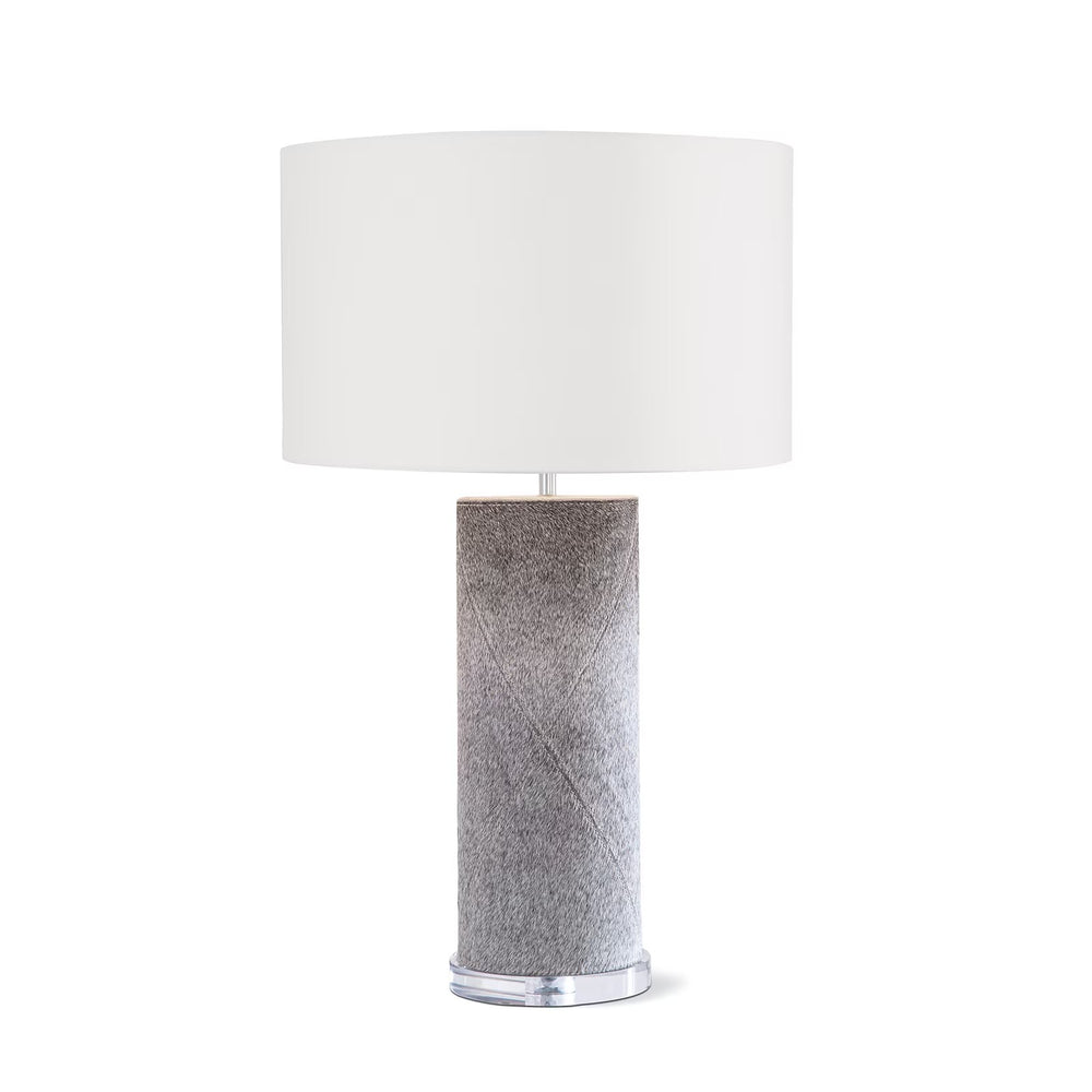 Andres Column Table Lamp (Grey).