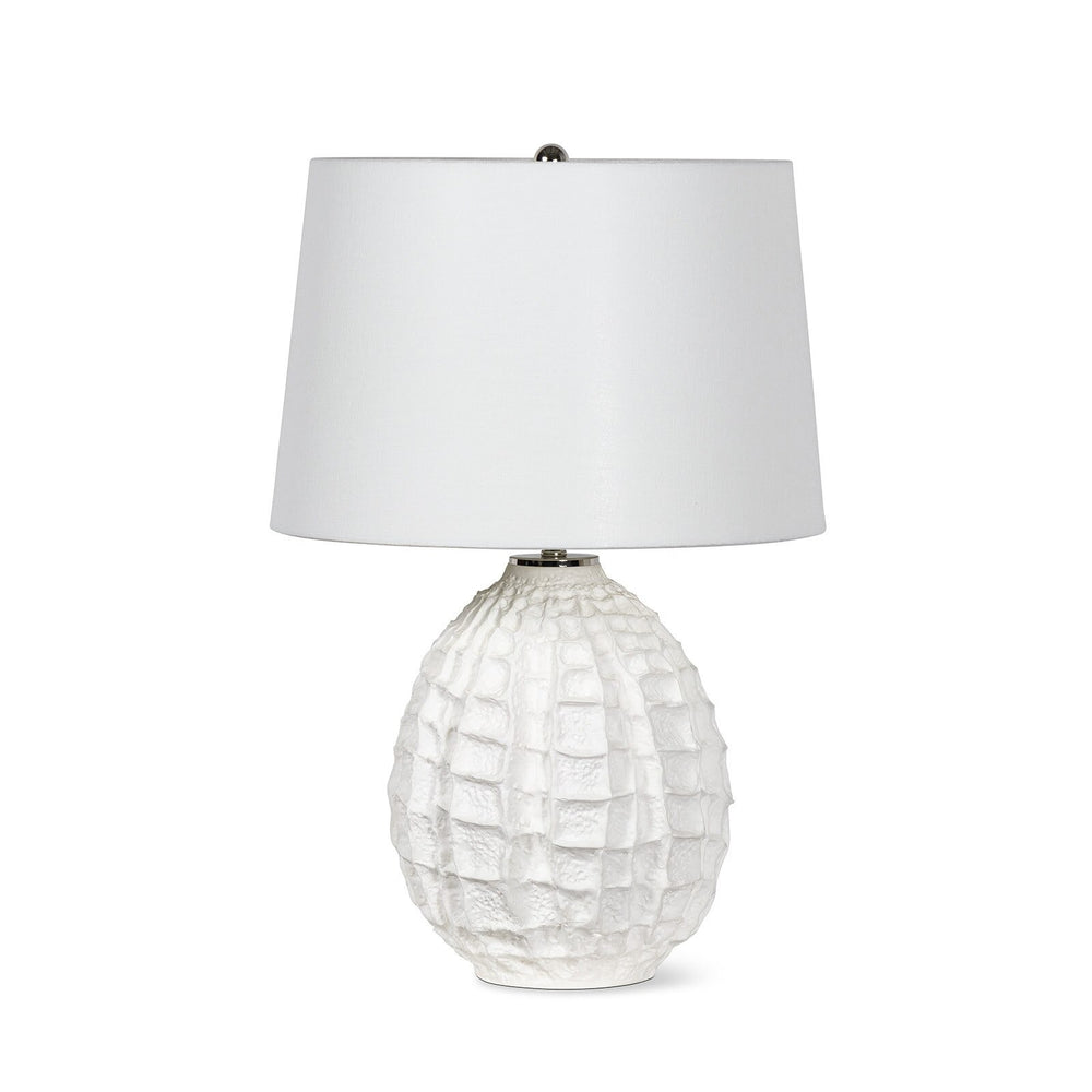 Caspian Ceramic Table Lamp (White) Small.