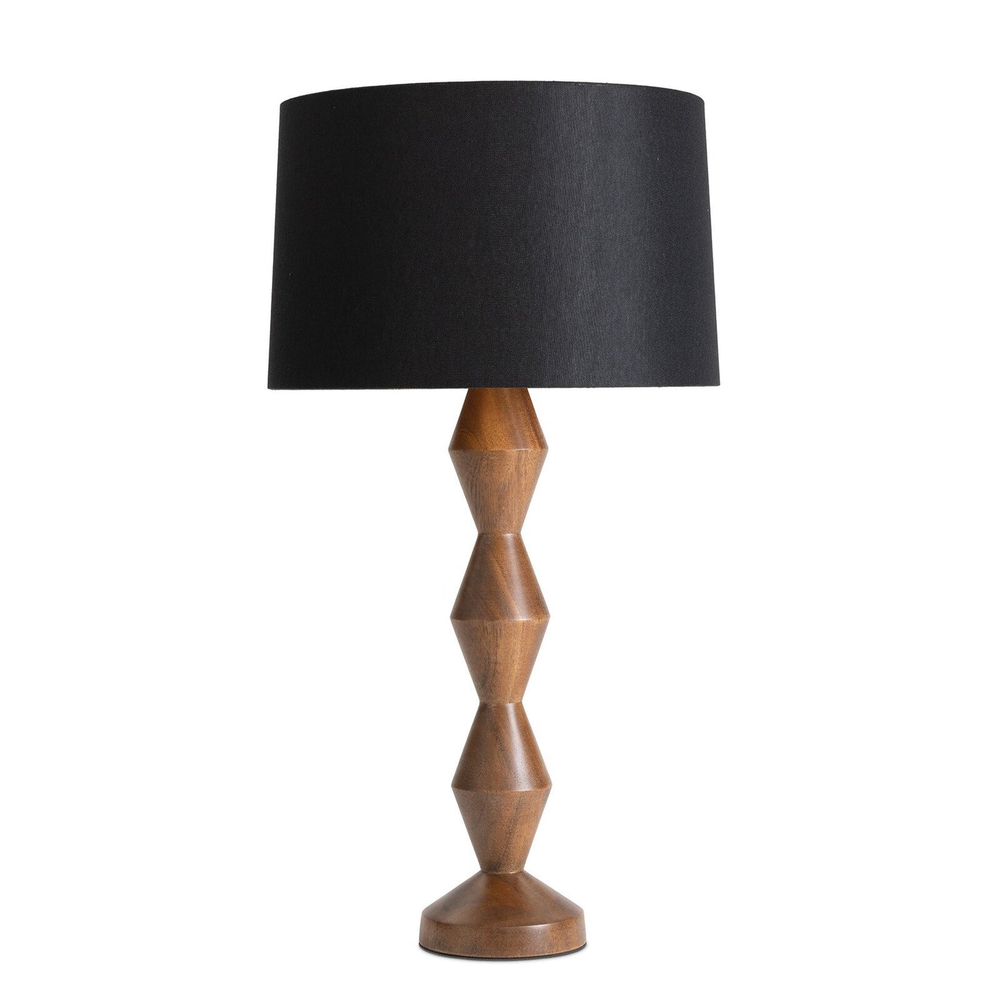 Crew Walnut Buffet Lamp (Black Shade).
