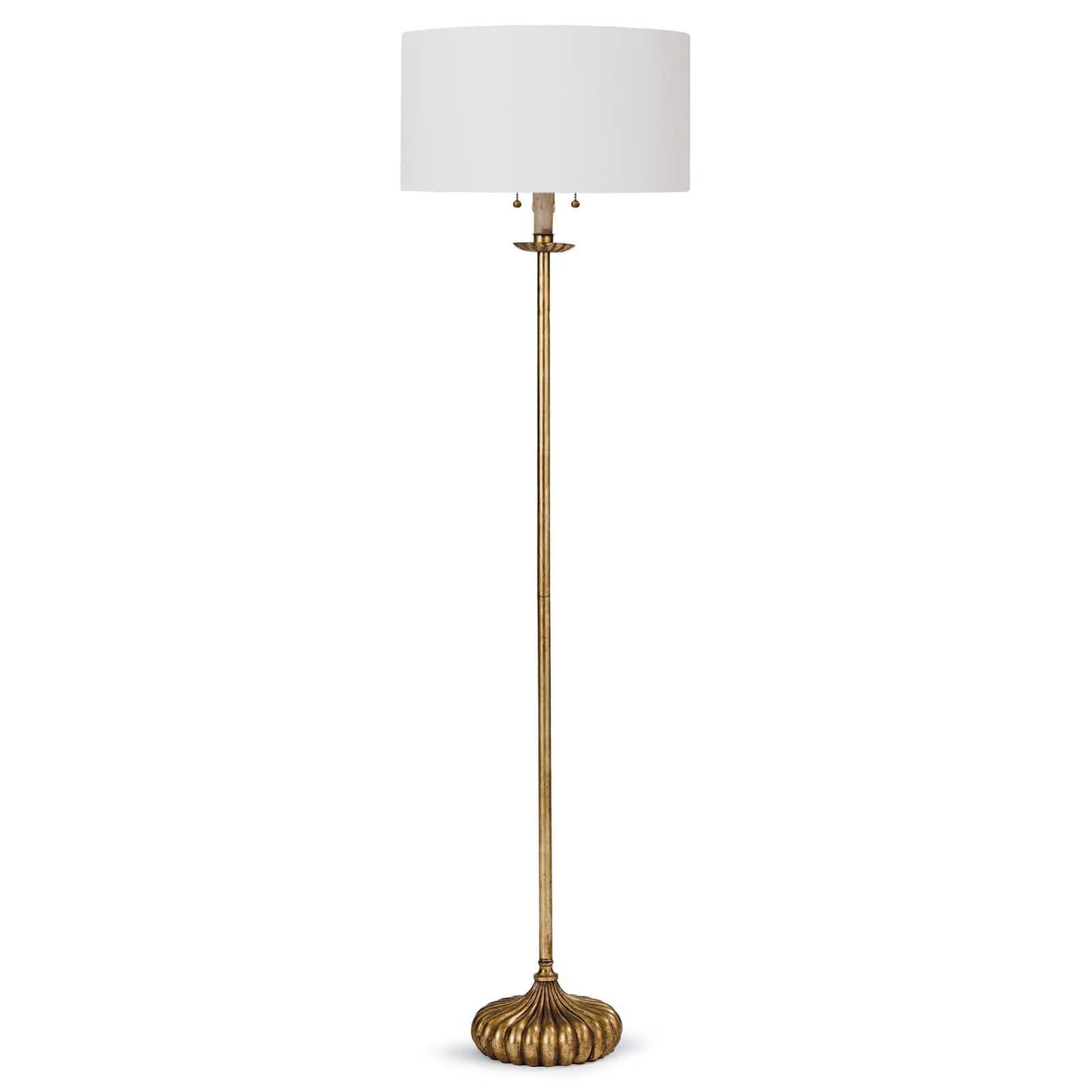 Clove Stem Floor Lamp (Antique Gold Leaf).