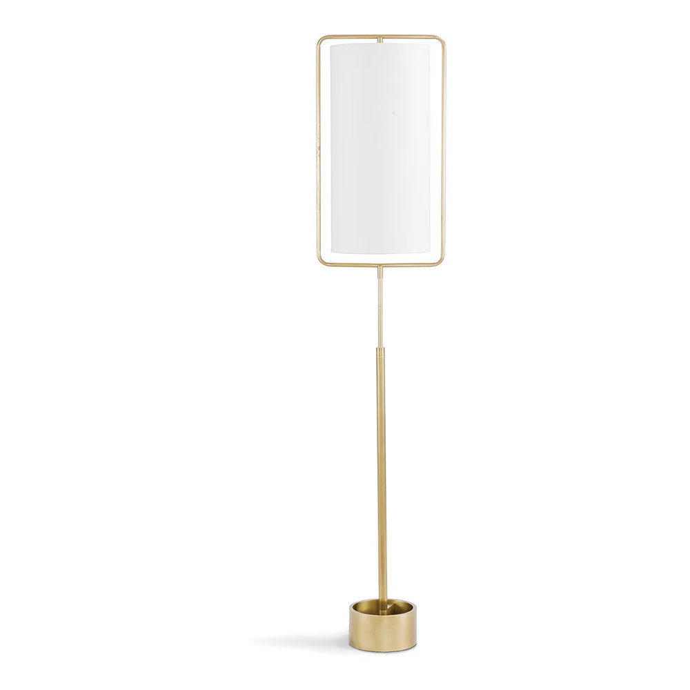 Geo Rectangle Floor Lamp (Natural Brass).