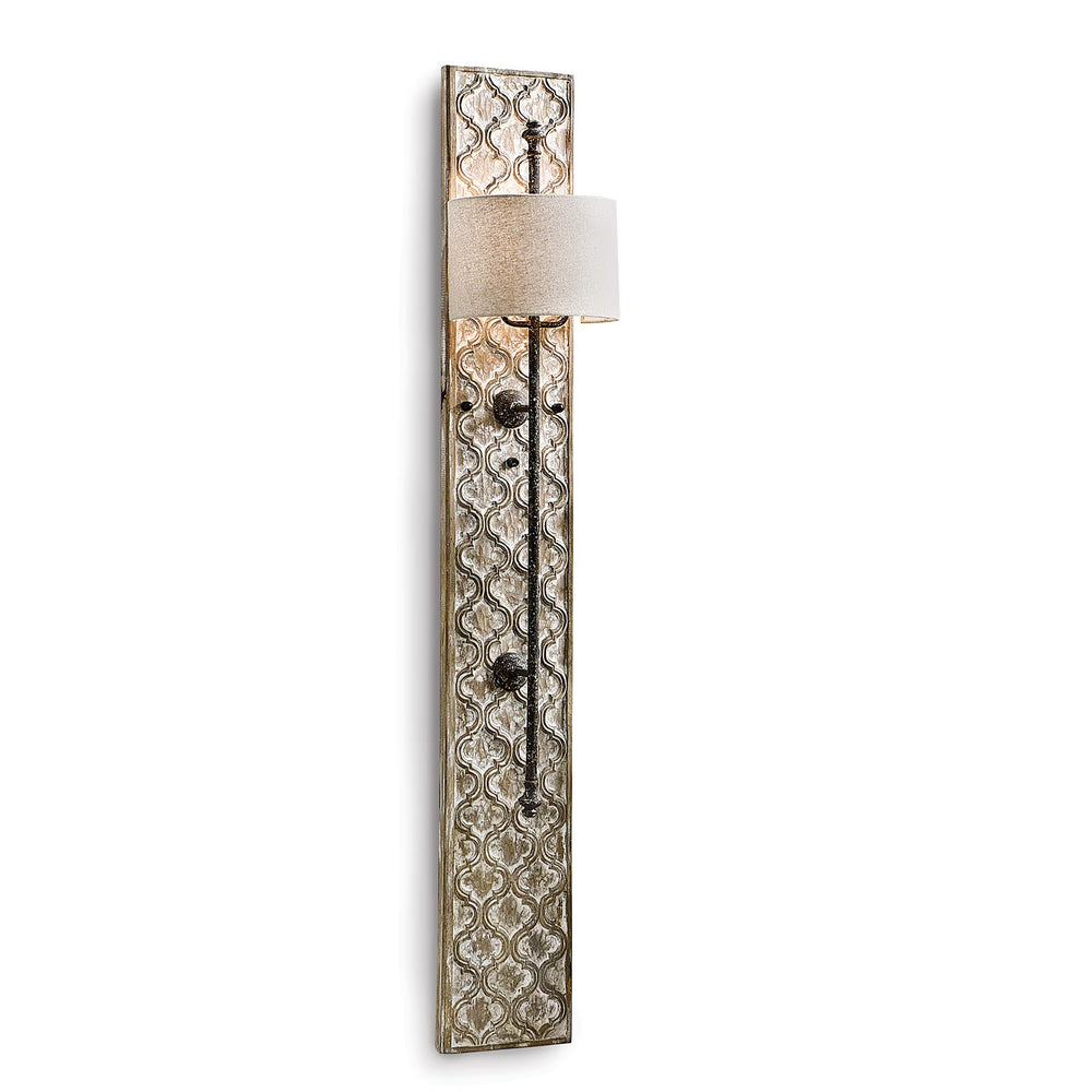 Carved Panel Sconce.