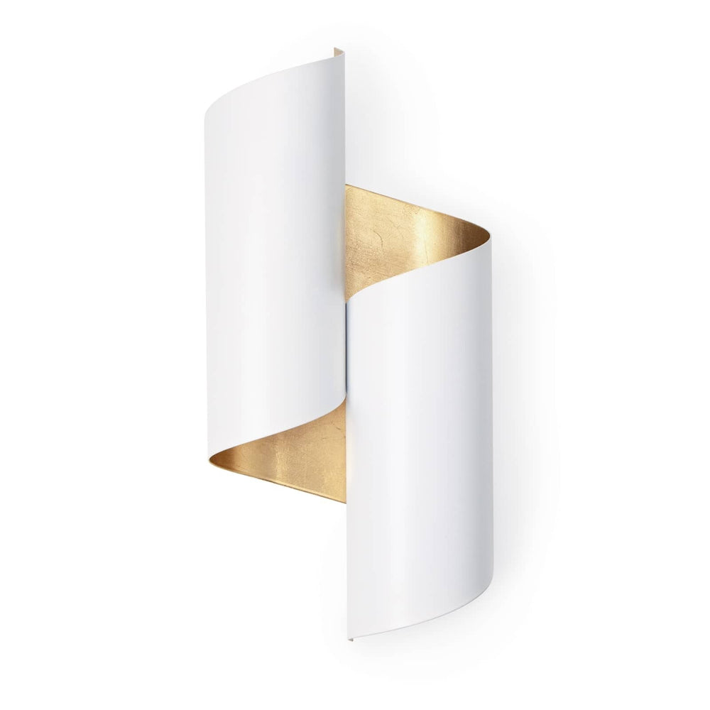 Folio Sconce (White and Gold).