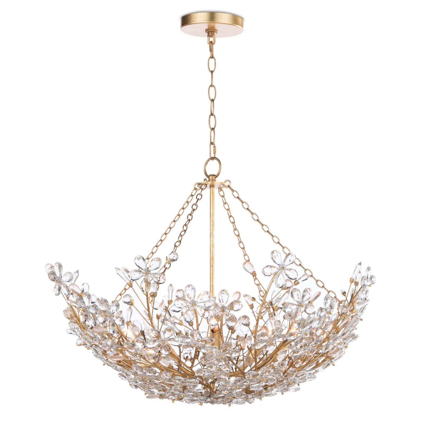 Cheshire Basin Chandelier (Gold Leaf).