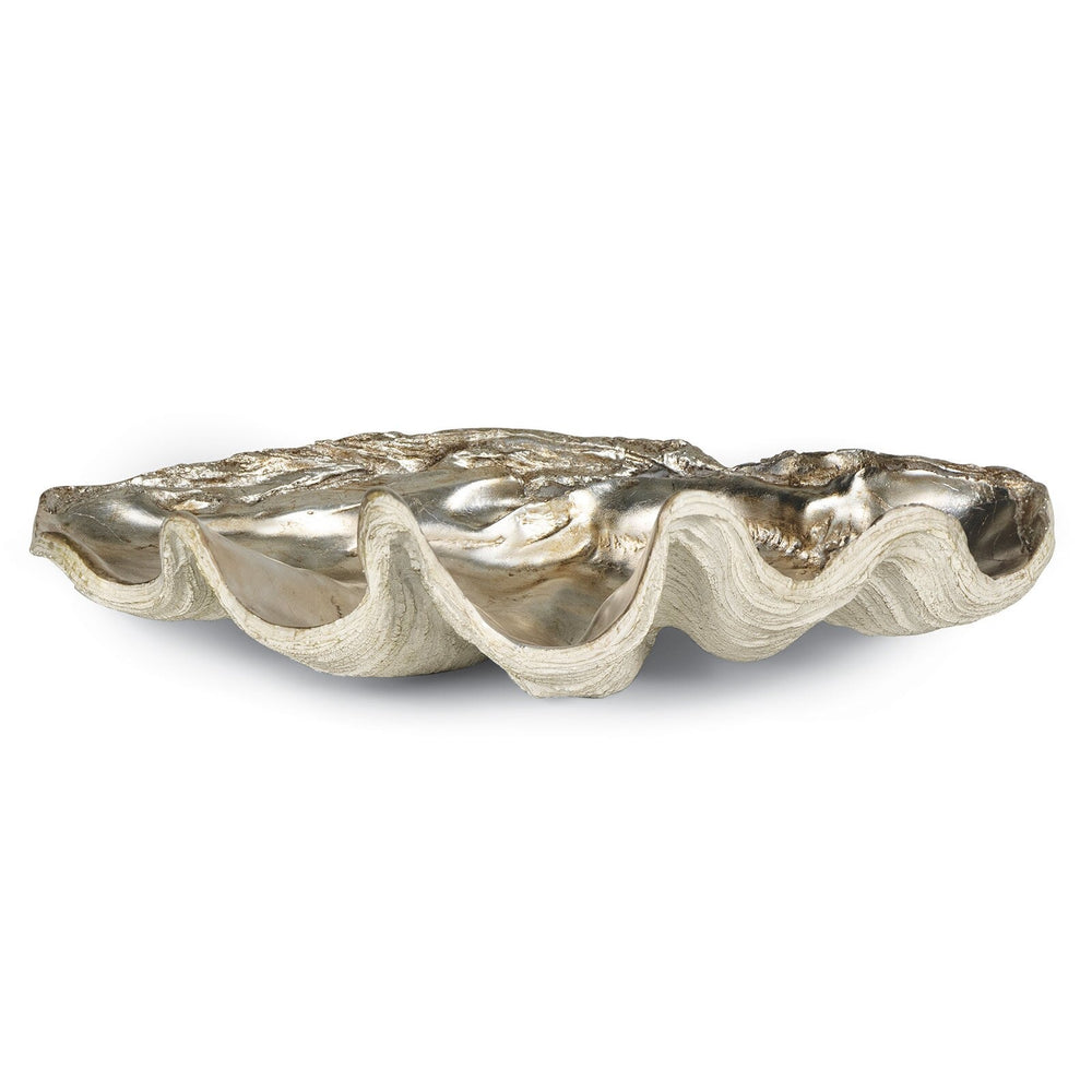 Clam Bowl Large (Ambered Silver Leaf).