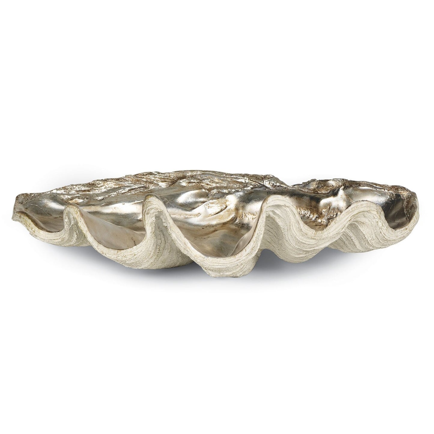 Clam Bowl Large (Ambered Silver Leaf).