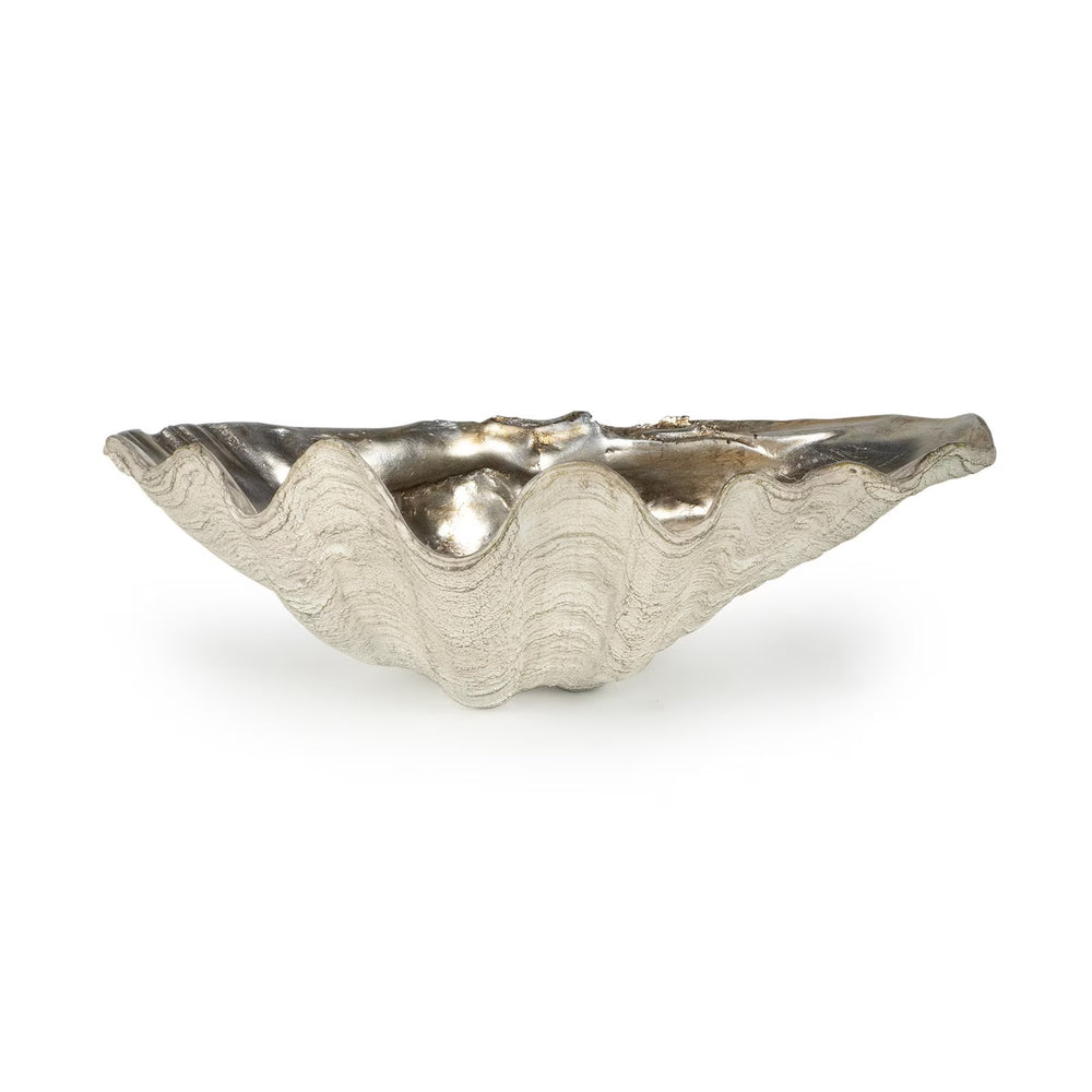 Clam Bowl Small (Ambered Silver Leaf).