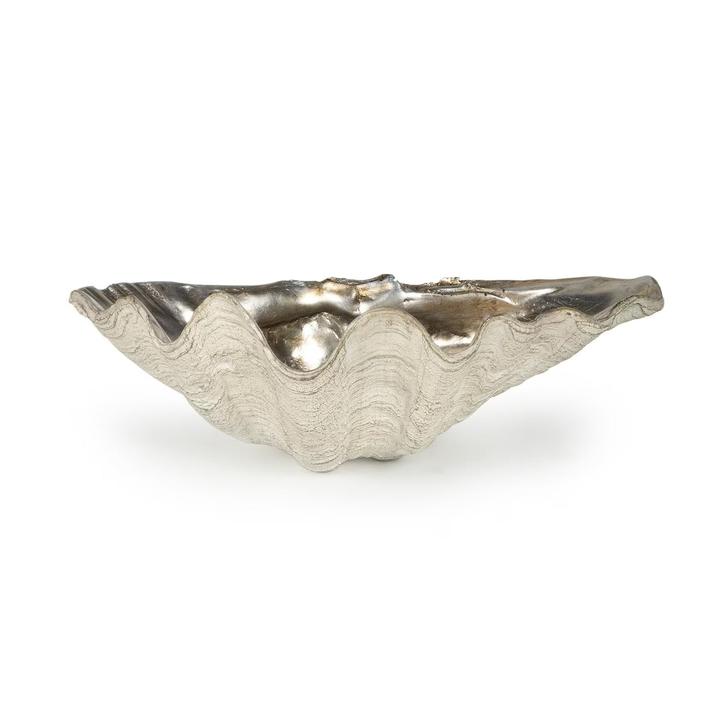 Clam Bowl Small (Ambered Silver Leaf).