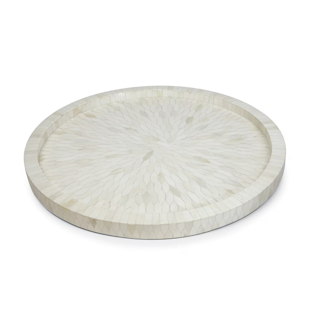 Jullian Bone Tray Small (White).