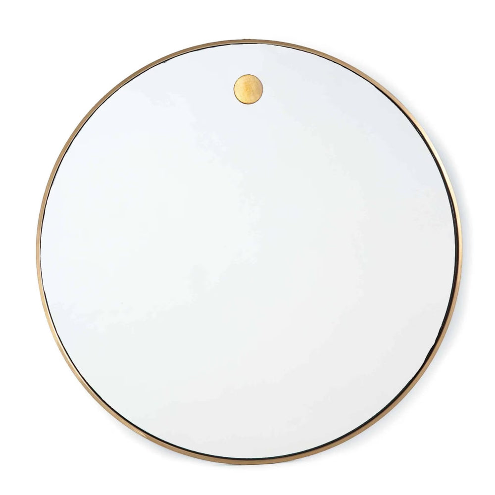 Hanging Circular Mirror (Natural Brass).