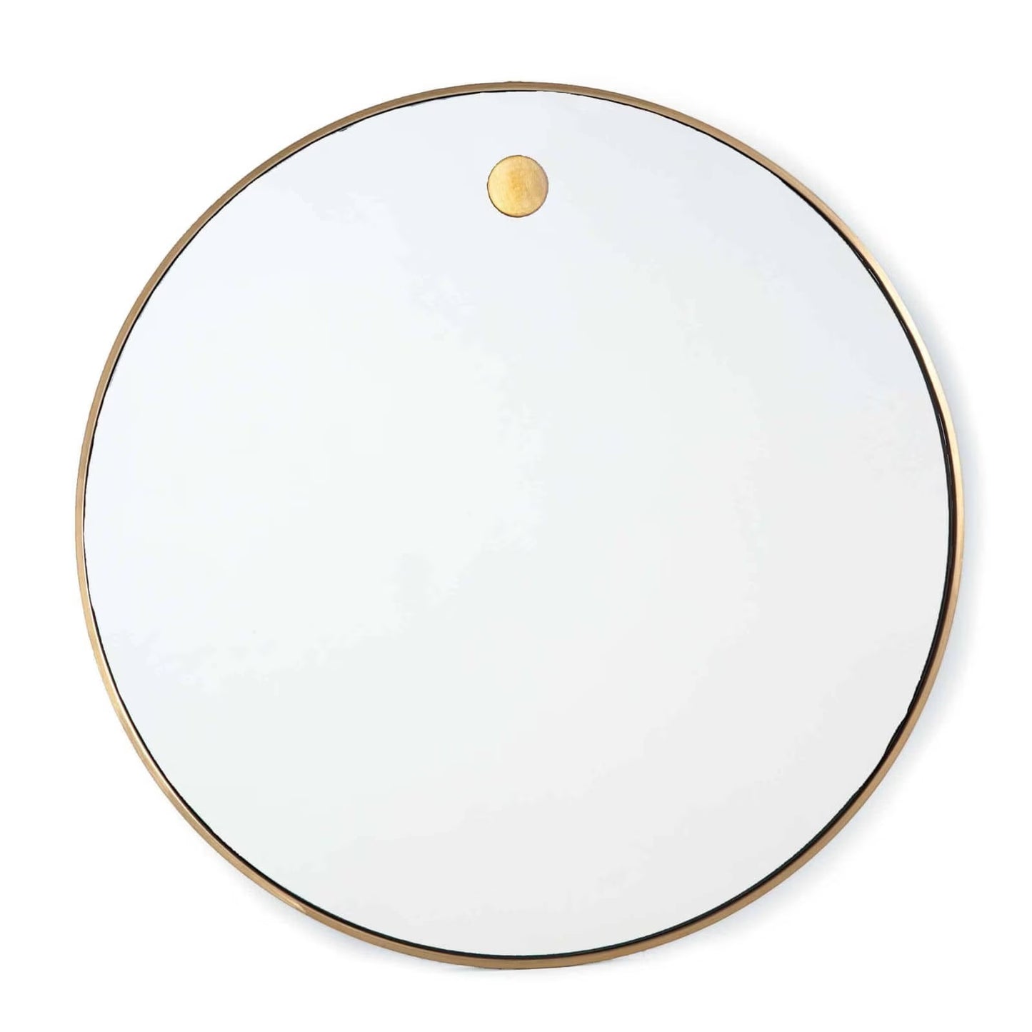 Hanging Circular Mirror (Natural Brass).