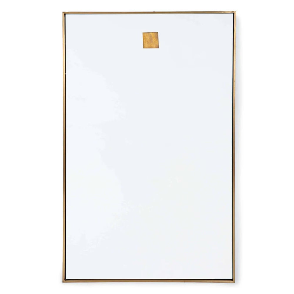 Hanging Rectangle Mirror (Natural Brass).