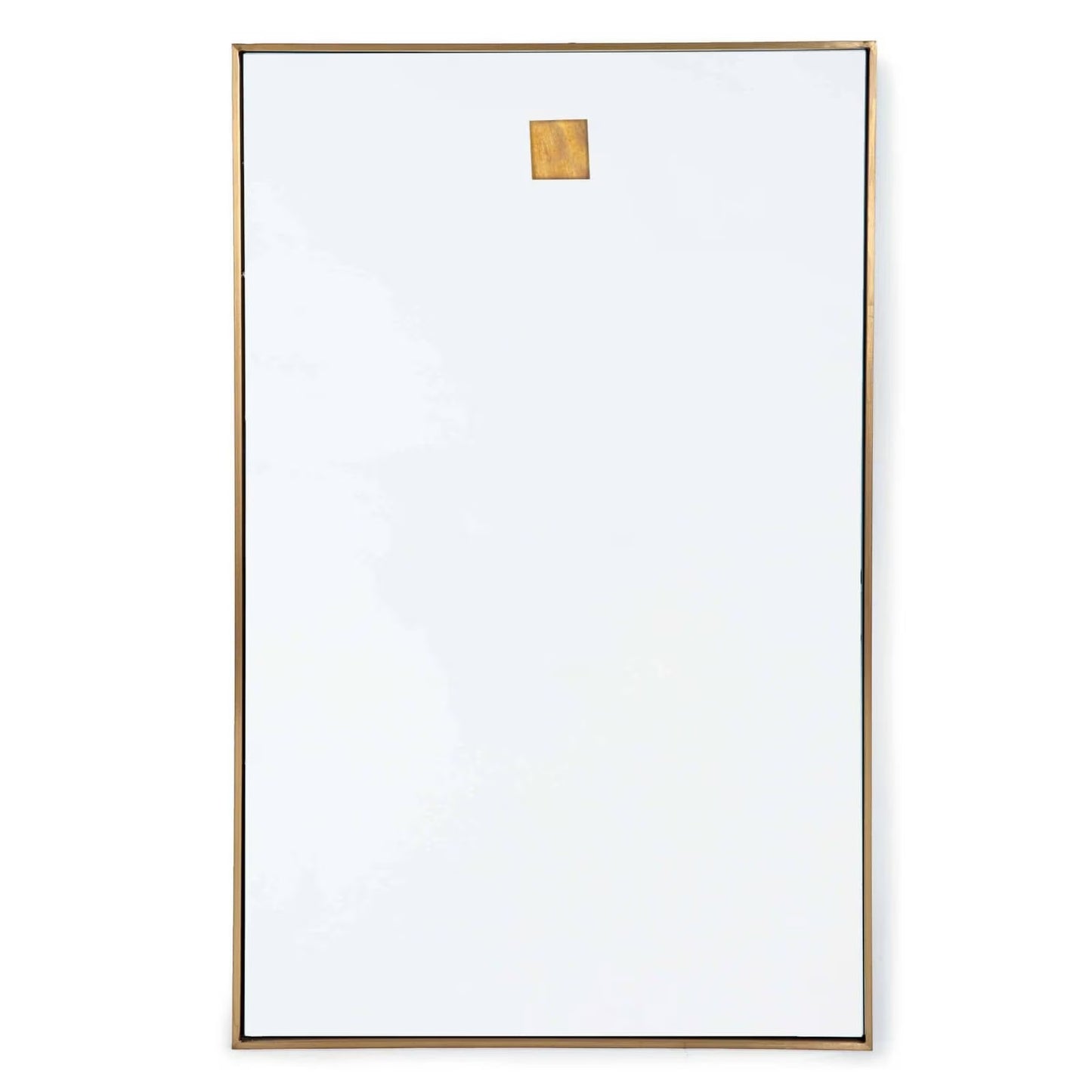 Hanging Rectangle Mirror (Natural Brass).