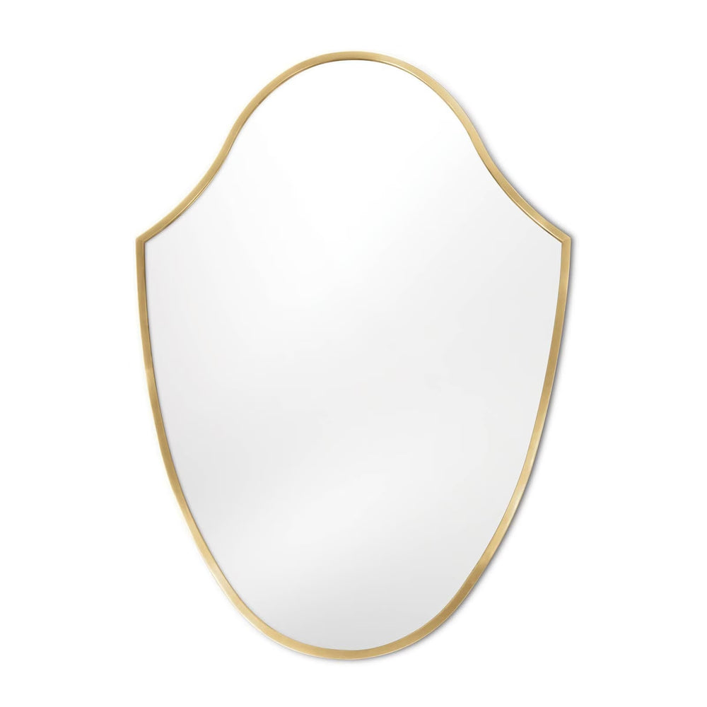 Crest Mirror (Natural Brass).
