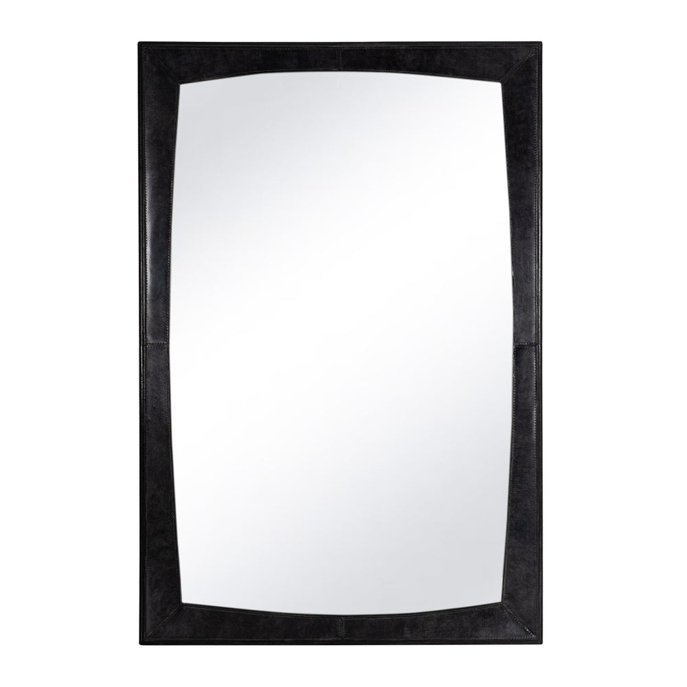 Estaban Leather Mirror Small (Black).
