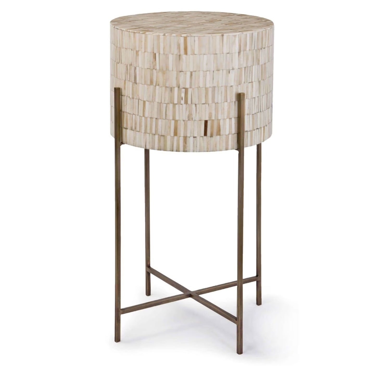 Bone Drum Table (Antique Brass).