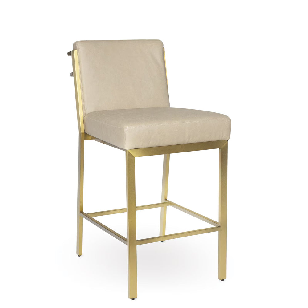 Chantal Leather Counter Stool (Cappuccino).