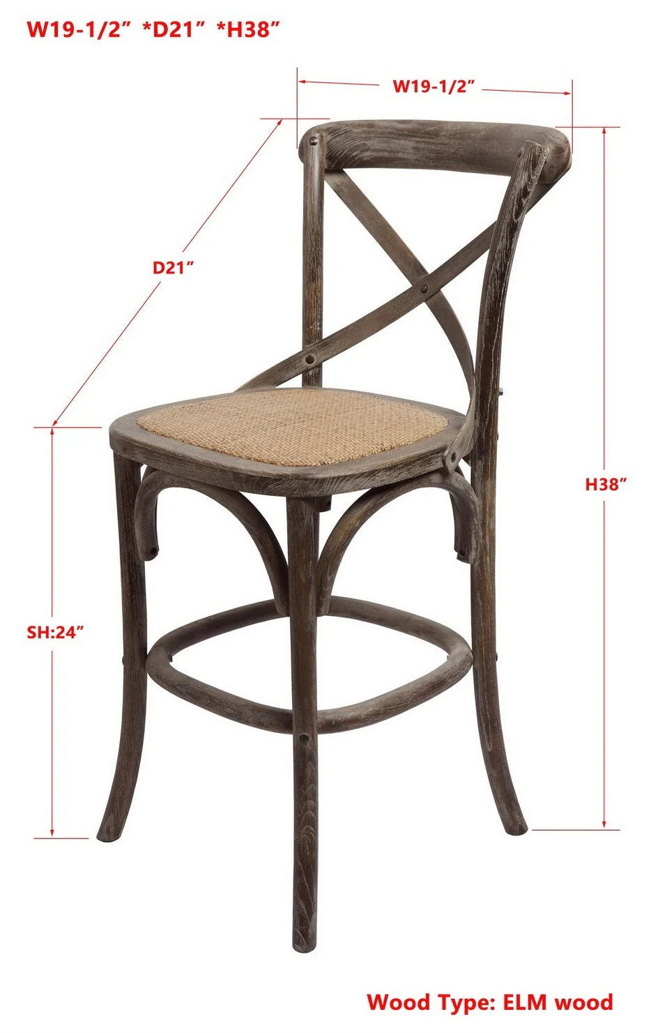 Forty West Designs Bennett Counter Stool - Thumbnail 5